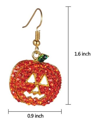 2 pairs Halloween Pumpkin Earrings