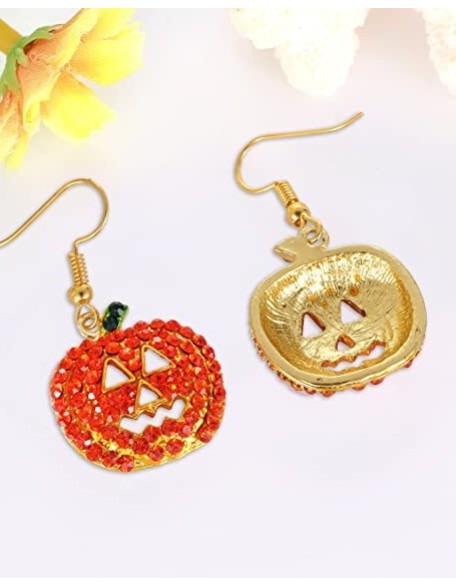 2 pairs Halloween Pumpkin Earrings