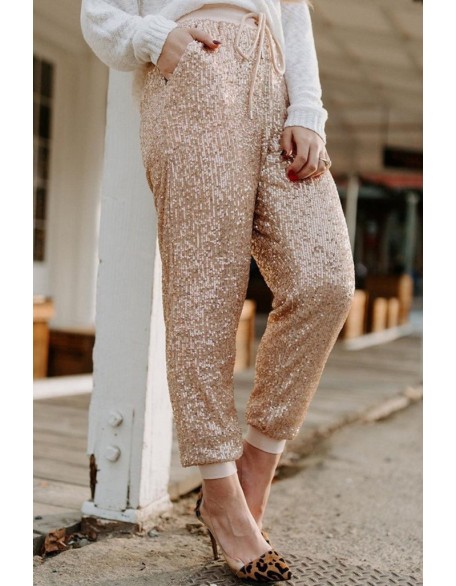 Mesh Patch Glitter Rhinestone Wide Leg Jumpsuit