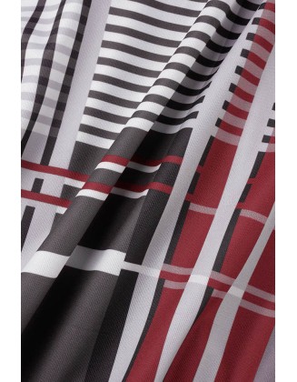 ChicMe Print Contrast Paneled Square Scarf